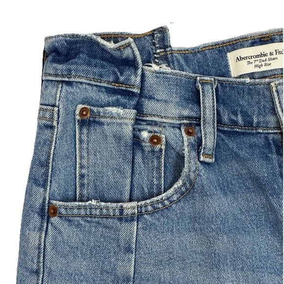 Abercrombie & Fitch The 7" Dad Short High Rise Medium Wash - 27 / 4 - Picture 2 of 8
